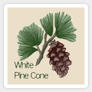 White Pine Cone Magnet